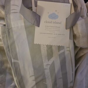 Cloud Island Crib Fitted Sheet And Diaper Pad Cover